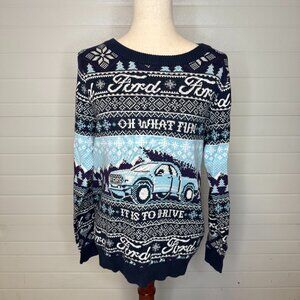 Ford Blue Holiday Sweater – Medium